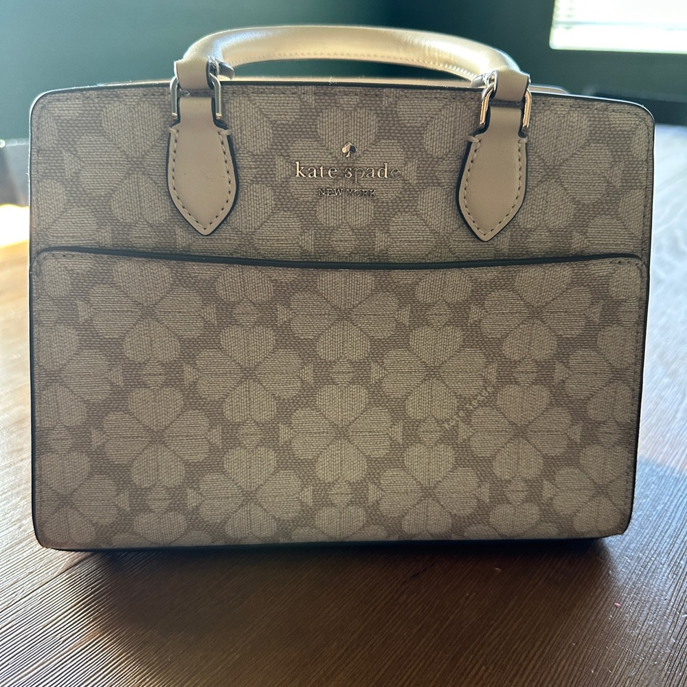 Brand New Kate Spade Light Gray Interior Handbag